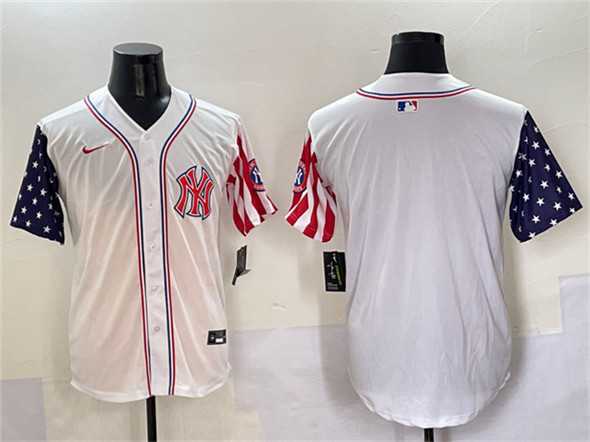 Men%27s New York Yankees Blank White American Style Limited Stitched Jersey->new york yankees->MLB Jersey